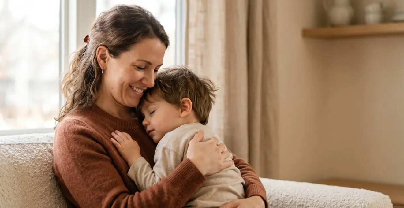 Parent and child engaging in meaningful eye contact during a quiet moment together
